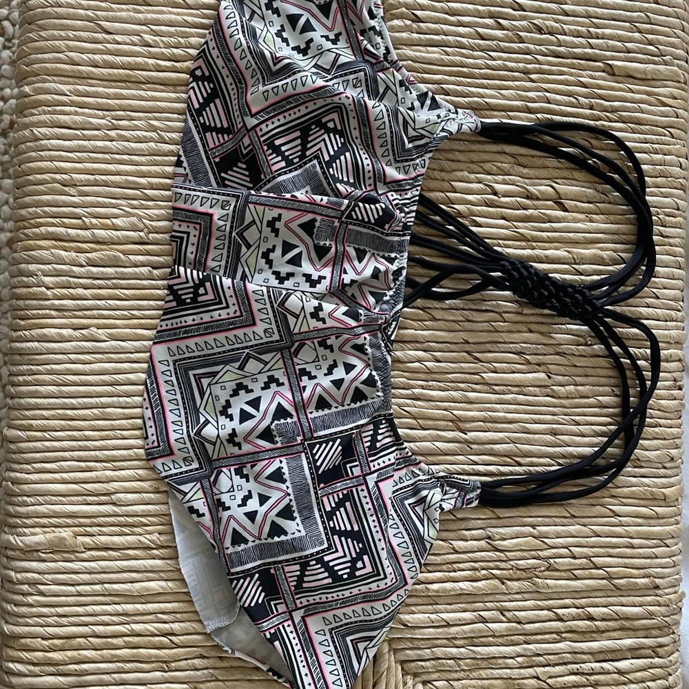 Victoria's Secret Pink and Black Bikini Top